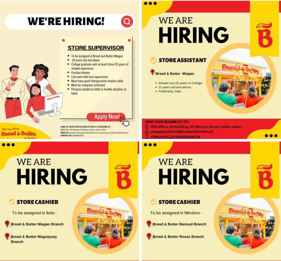 Bread & Butter job hiring image