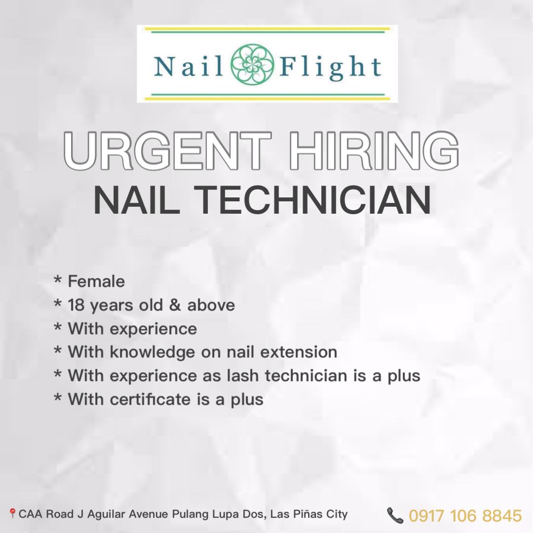 Nail Flight - Las Piñas job hiring image