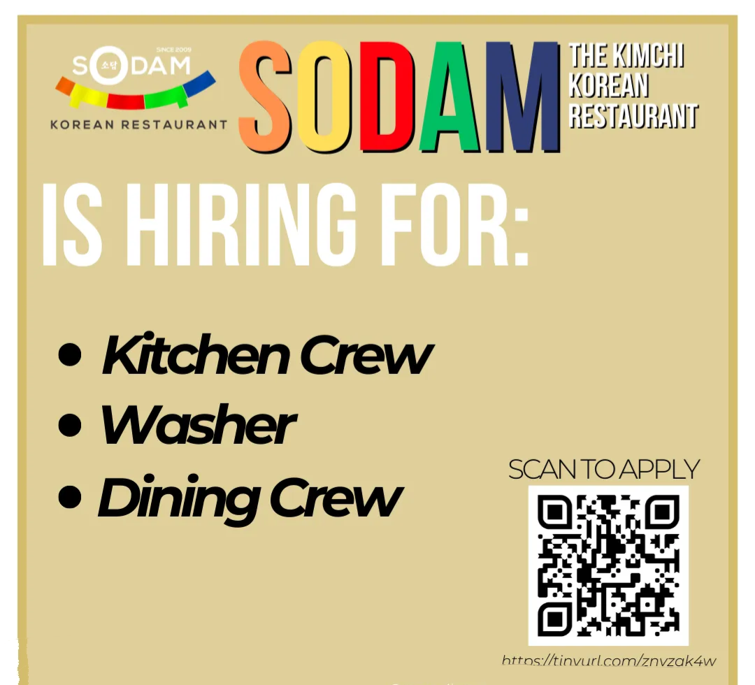 SODAM The Kimchi Korean Restaurant job hiring image