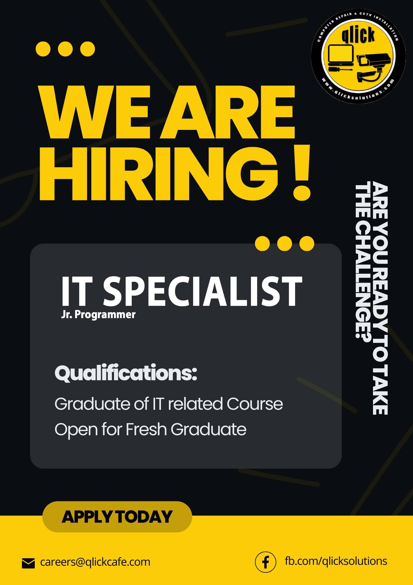 Qlick Solutions - Cavite job hiring image