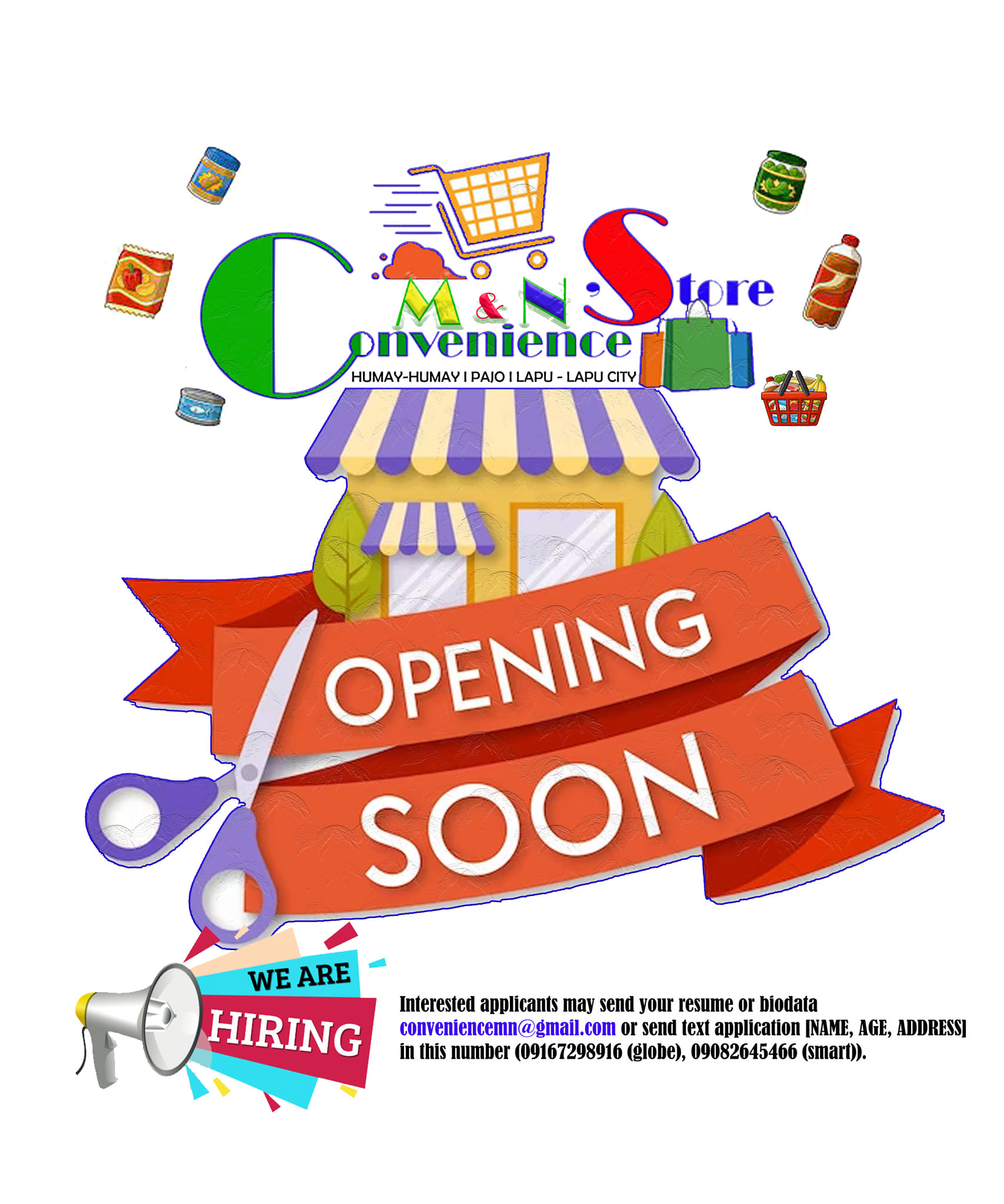 We are looking for::
4 Store attendant!
Location: BRGY PAJO LAPULAPU CITY.. image