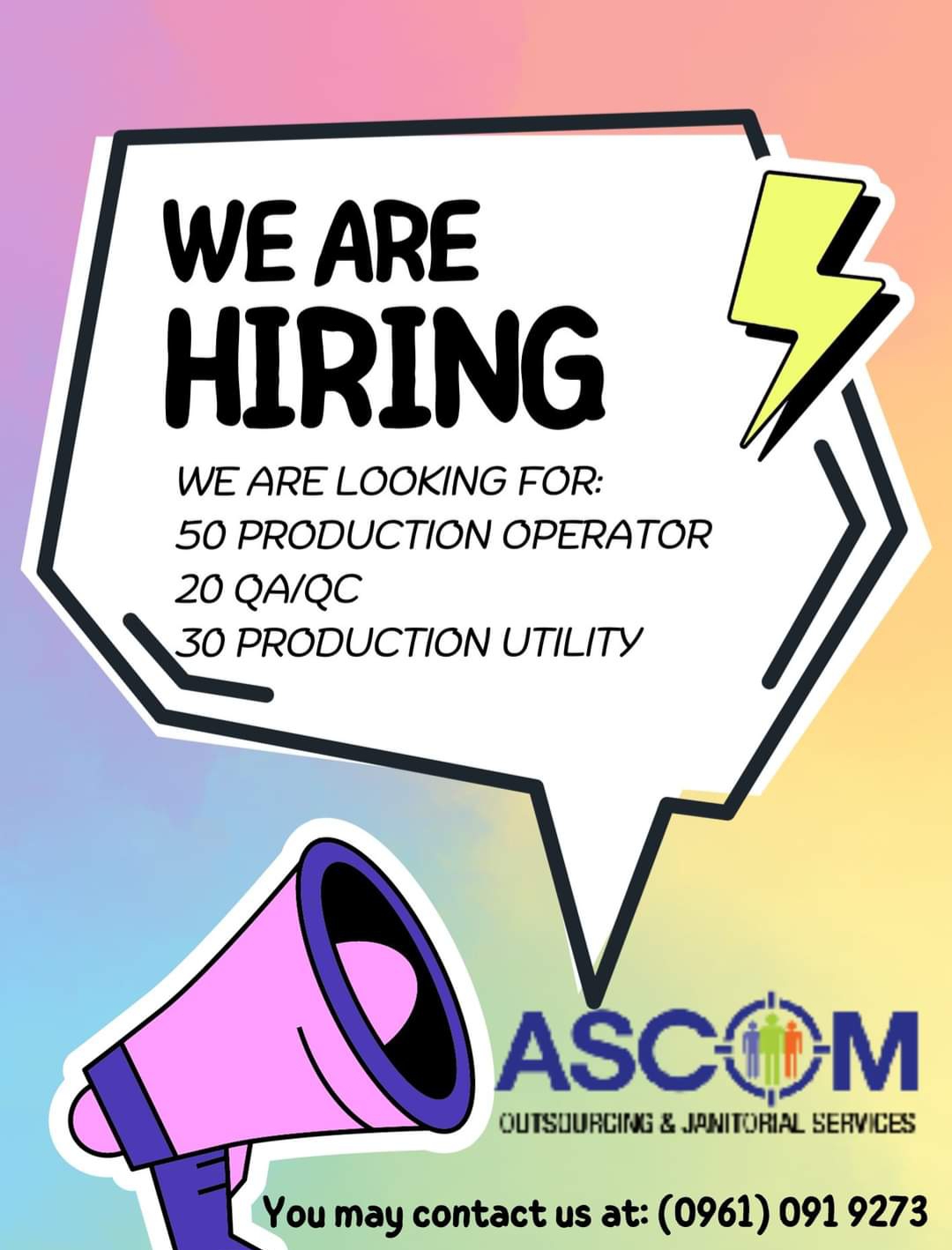 ASCOM Outsourcing job hiring image