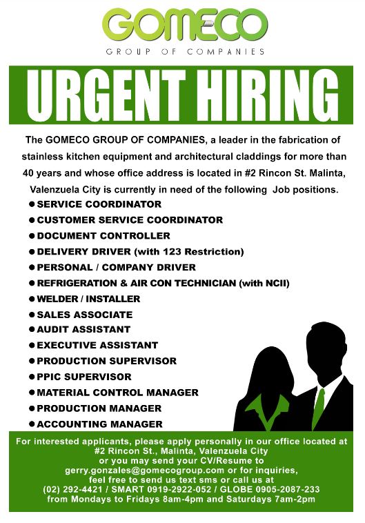 Gomeco Group of Companies job hiring image