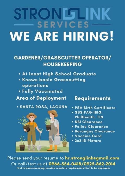 Gardener/Grasscutter Operator/Housekeeping image