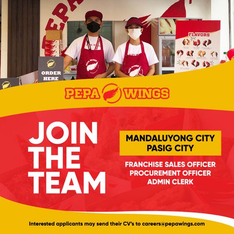 Pepa Wings - Mandaluyong Branch job hiring image