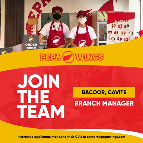 Pepa Wings - Bacoor Cavite Branch job hiring image