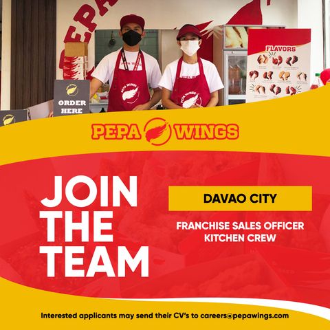 Pepa Wings - Davao Branch job hiring image