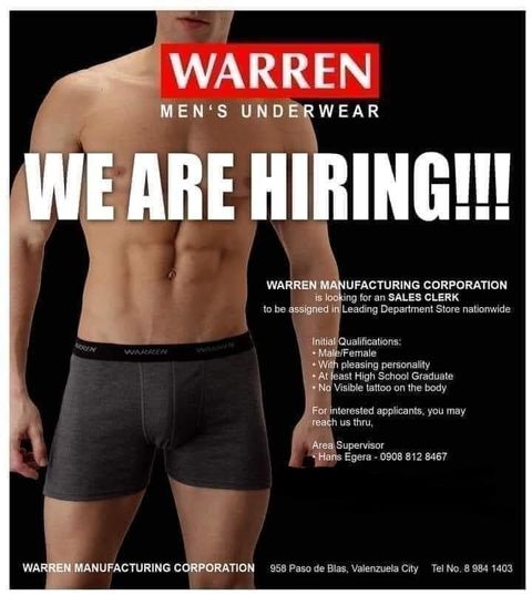 WARREN MANUFACTURING CORPORATION - KALIBO job hiring image