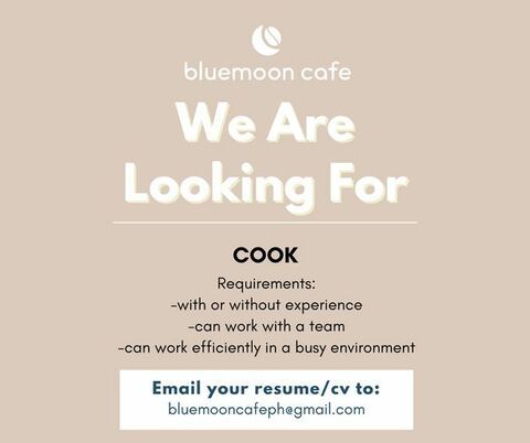 Bluemoon Cafe job hiring image