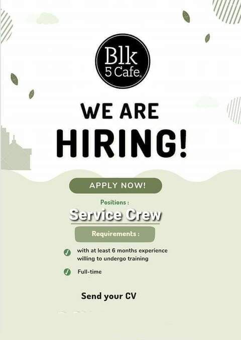 BLK 5 Cafe - SM Tuguegarao job hiring image