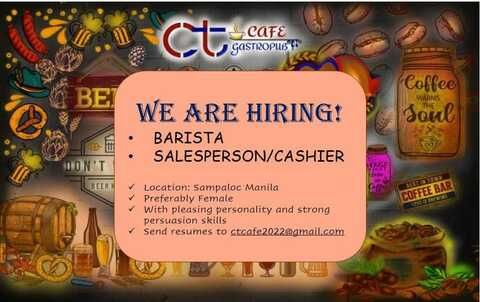 CT Cafe job hiring image