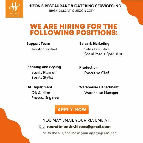 Hizon's Catering Services Inc. job hiring image