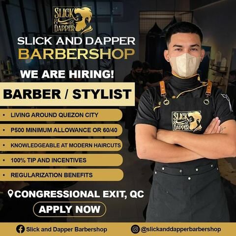 Slick and Dapper Barbershop - Quezon job hiring image