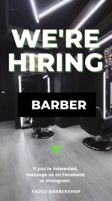 Faded Barbershop job hiring image