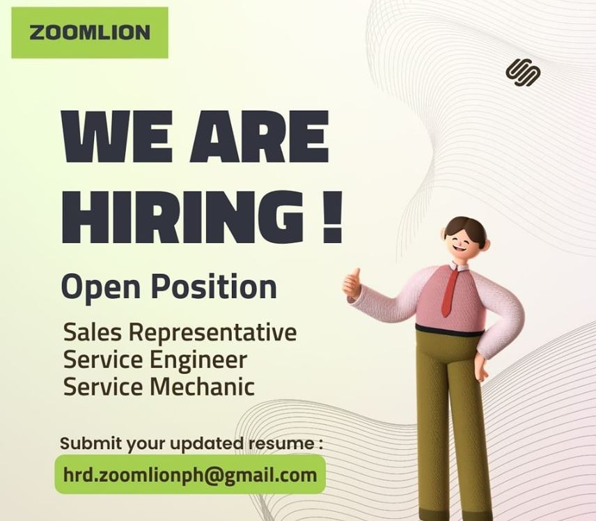 Zoomlion Phils job hiring image