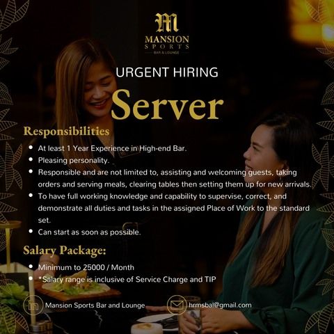 Mansion Sports Bar and Lounge job hiring image