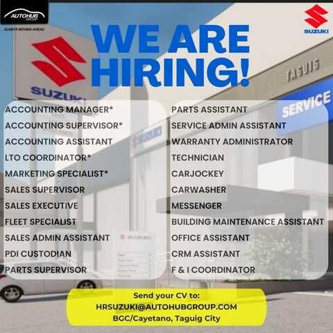 Suzuki - BGC/Cayetano job hiring image