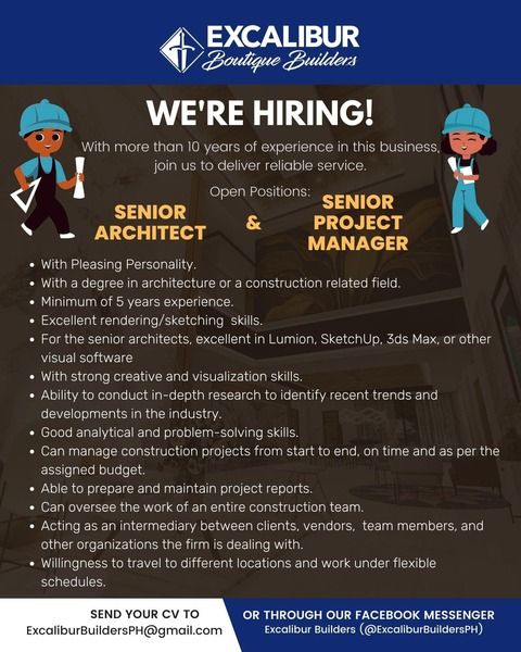 Excalibur Builders Ph job hiring image