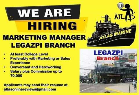 Atlas Corp Legaspi job hiring image