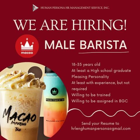 Macao Imperial Tea job hiring image