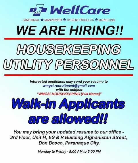 Utility / Housekeeping Personnel image