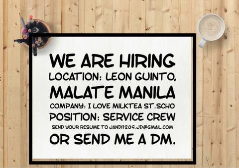 I Love Milktea job hiring image