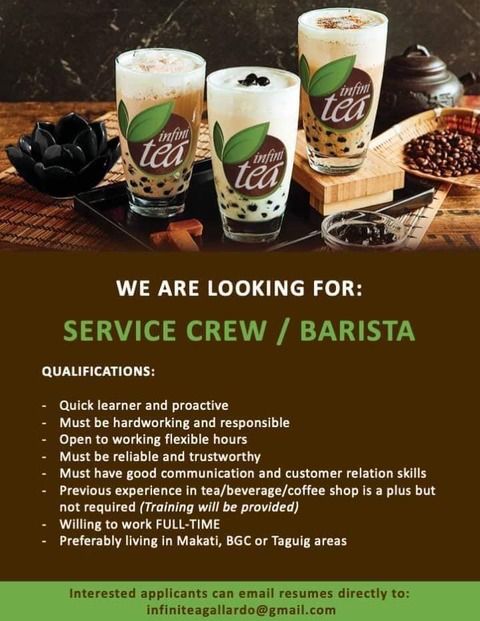 Infinitea Makati job hiring image