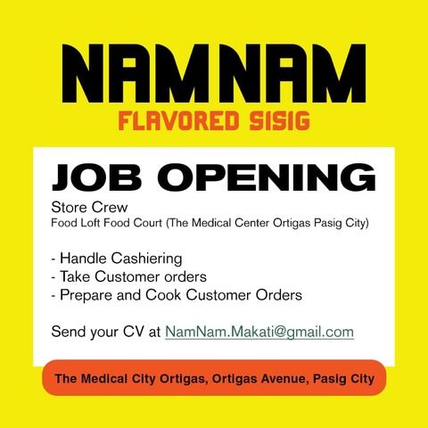 NamNam Flavored Sisig - QC job hiring image