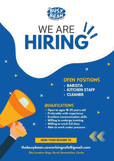 The Busy Bean Cafe job hiring image