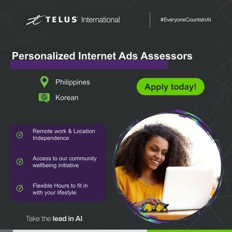 Telus International AI Data Solutions job hiring image