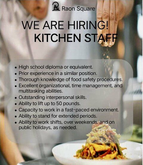 We Are Hiring!
Kitchen Staff image