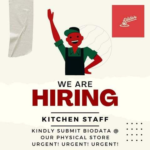 URGENT HIRING!!
WE ARE LOOKING FOR FEMALE PART TIME KITCHEN ASSISTANTS (2 VACANT) image