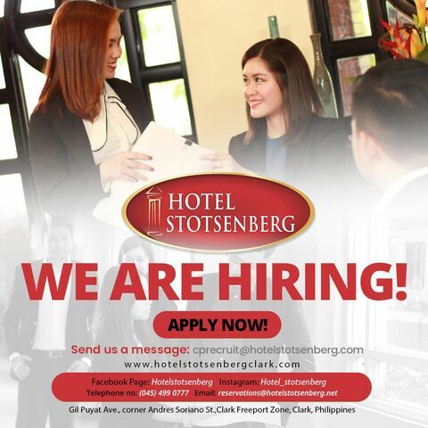 Hotel Stotsenberg Clark job hiring image