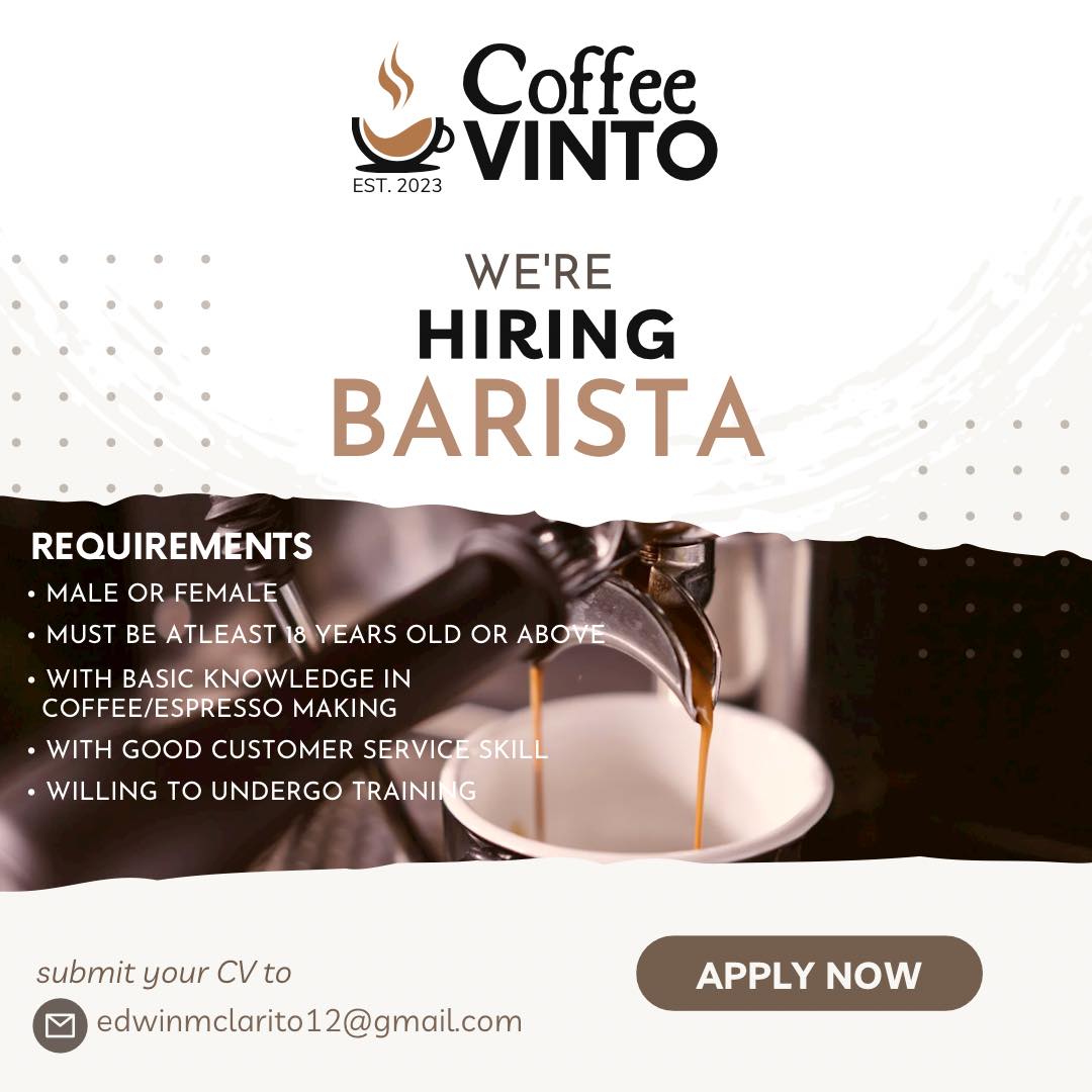 Coffee Vinto Cavite job hiring image