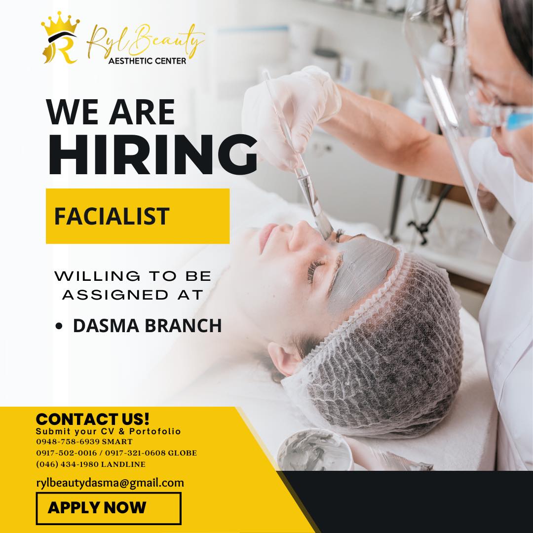 Ryl Beauty Aesthetic Center - Dasma job hiring image