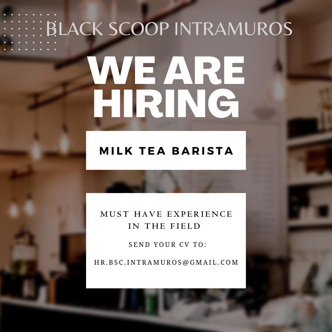 Black Scoop Cafe - Intramuros job hiring image