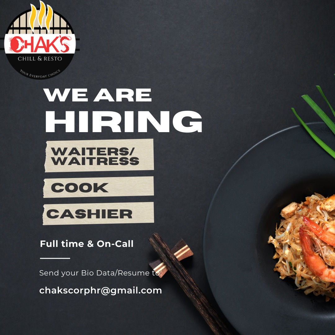 Chak's Chill & Resto job hiring image