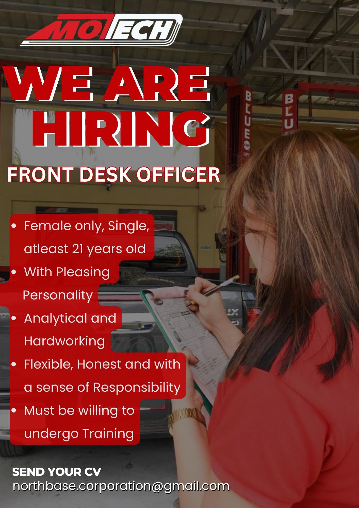 Front Desk Officer (Receptionist) image