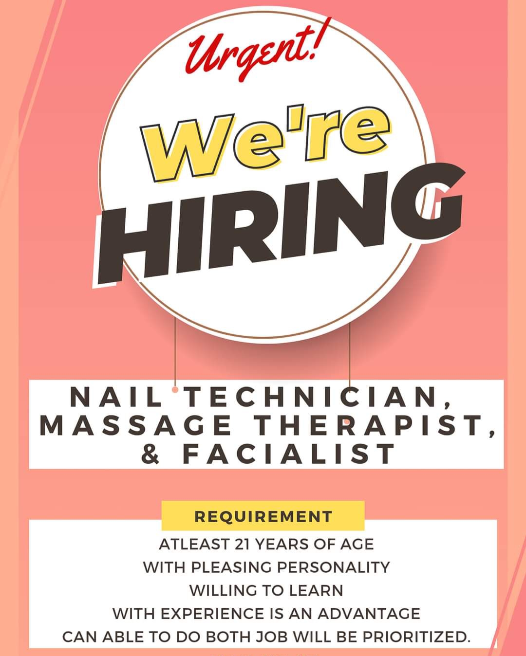 Nail Bar & Wellness Spa job hiring image