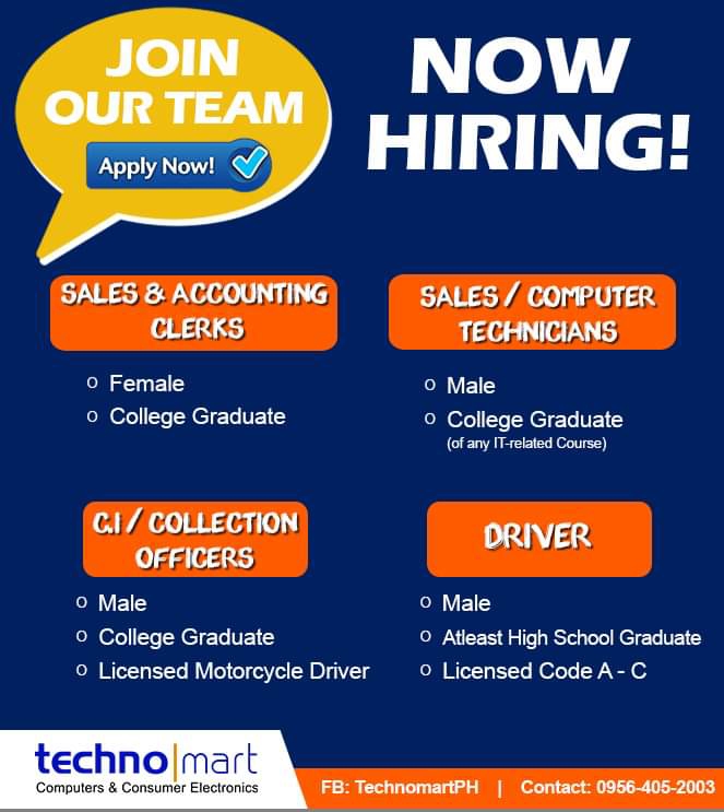 Technomart - Butuan City job hiring image