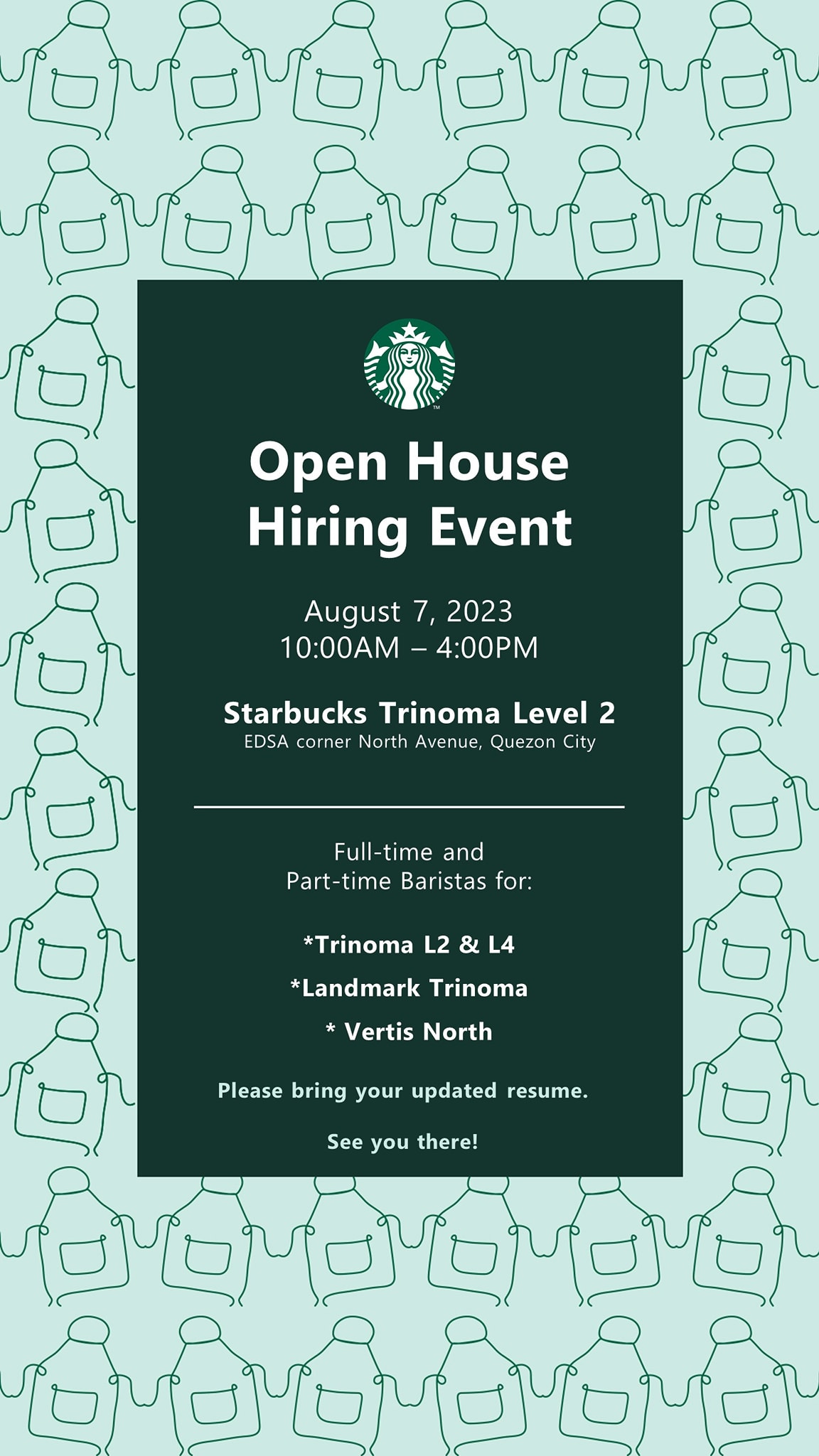 Starbucks - Trinoma Level 2 job hiring image