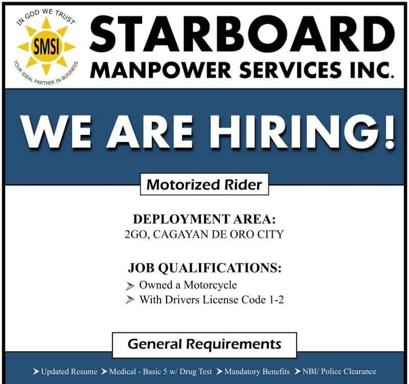 Starboard Manpower Services Inc-  Cdo Branch job hiring image