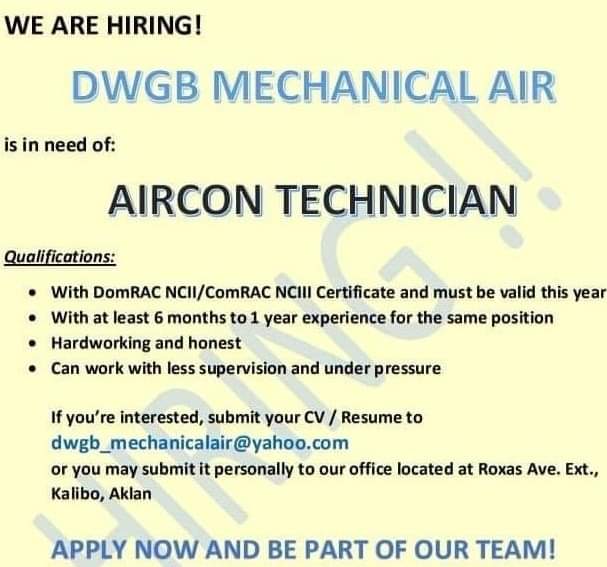 DWGB Mechanical Air job hiring image