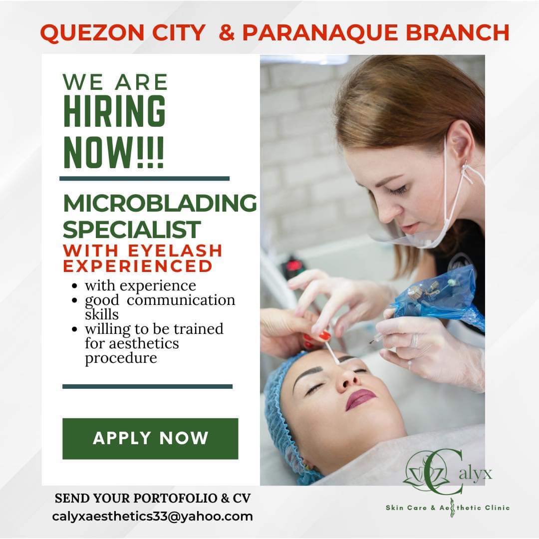 Calyx Skin Care and Aesthetic Clinic - Quezon job hiring image