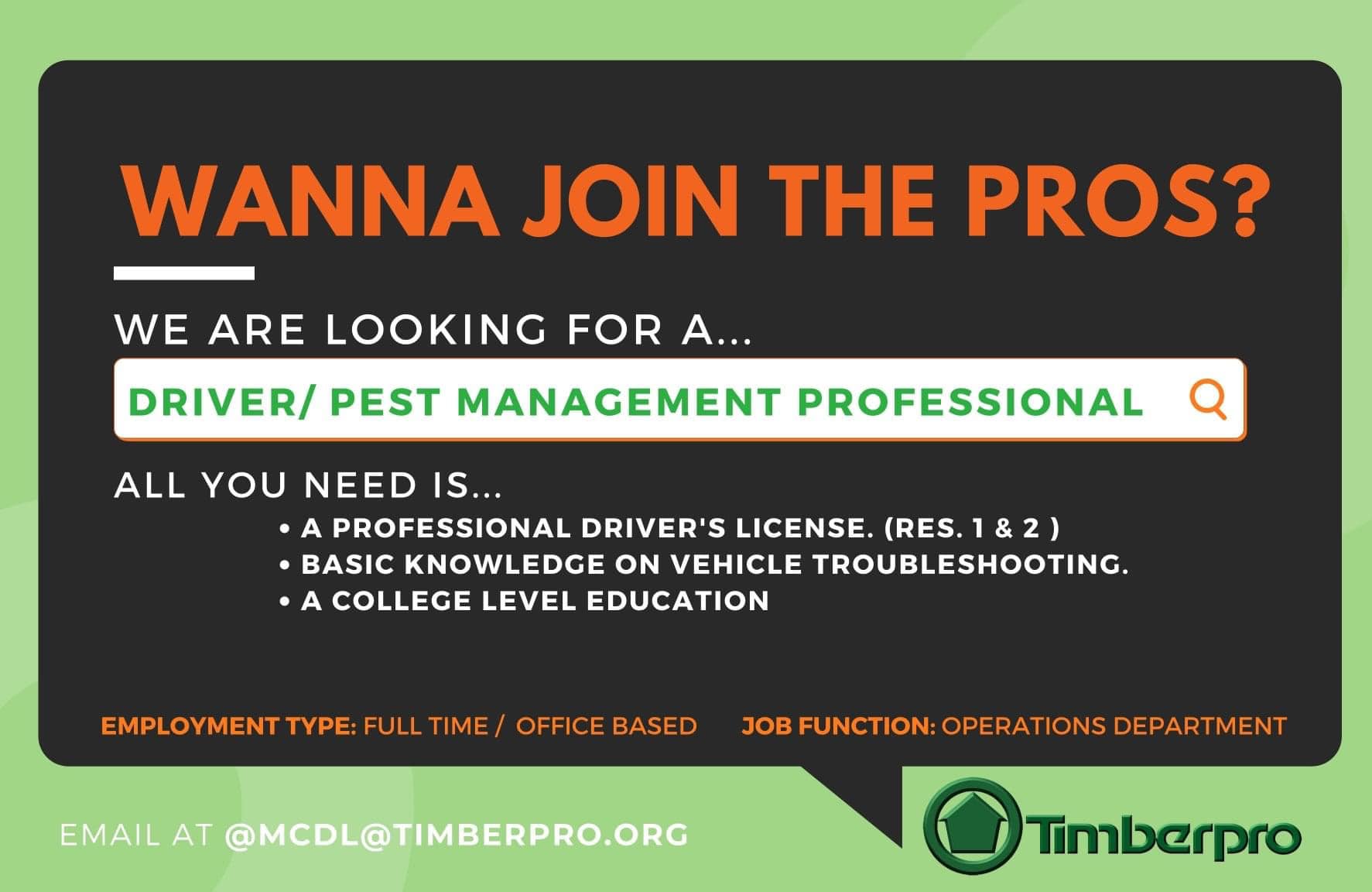 Timberpro - Parañaque job hiring image