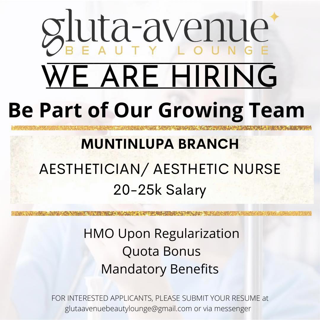 Gluta Ave Beauty Lounge - Muntinlupa job hiring image