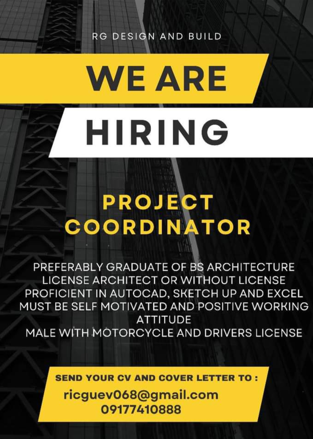 RG Design and Build job hiring image