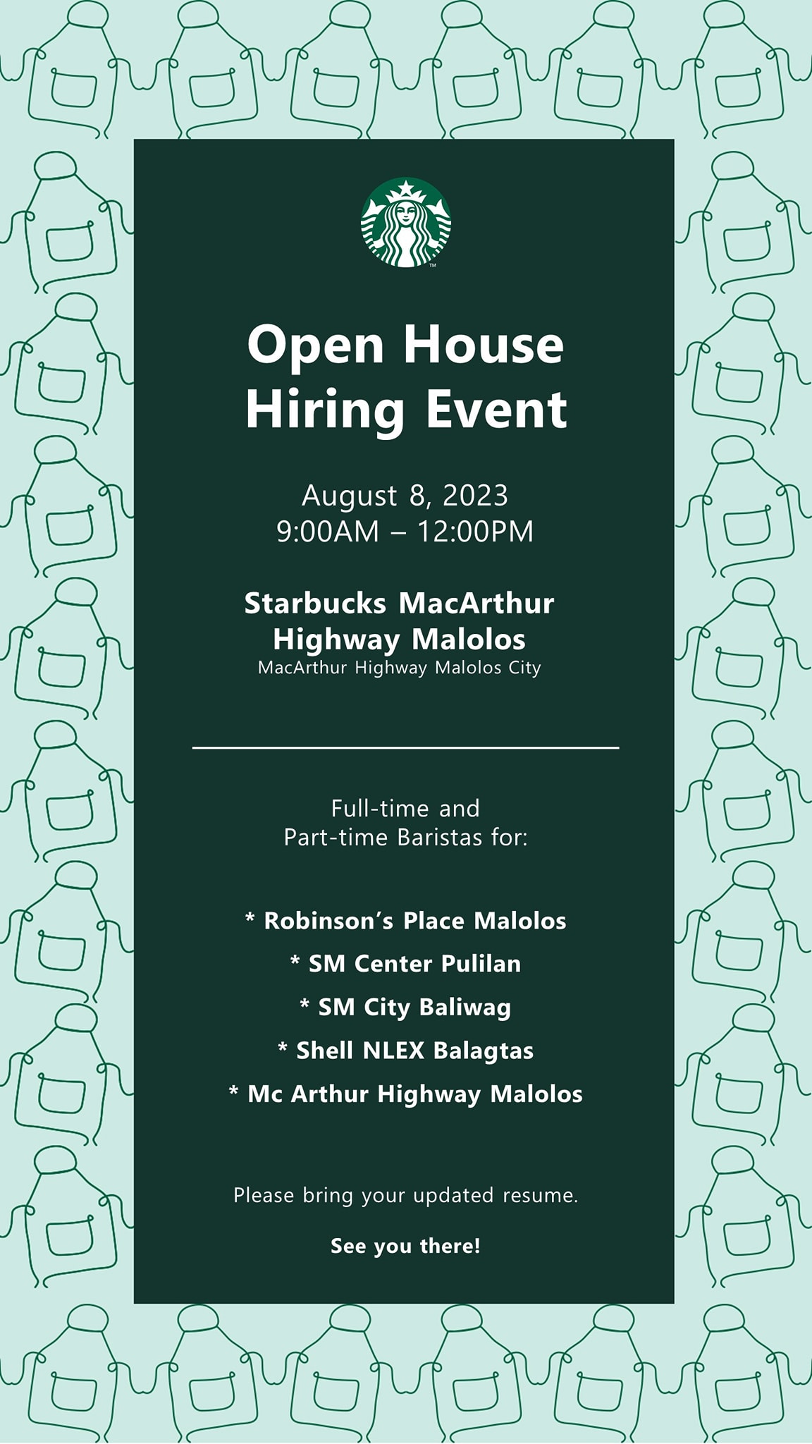Starbucks - MacArthur Highway Malolos job hiring image