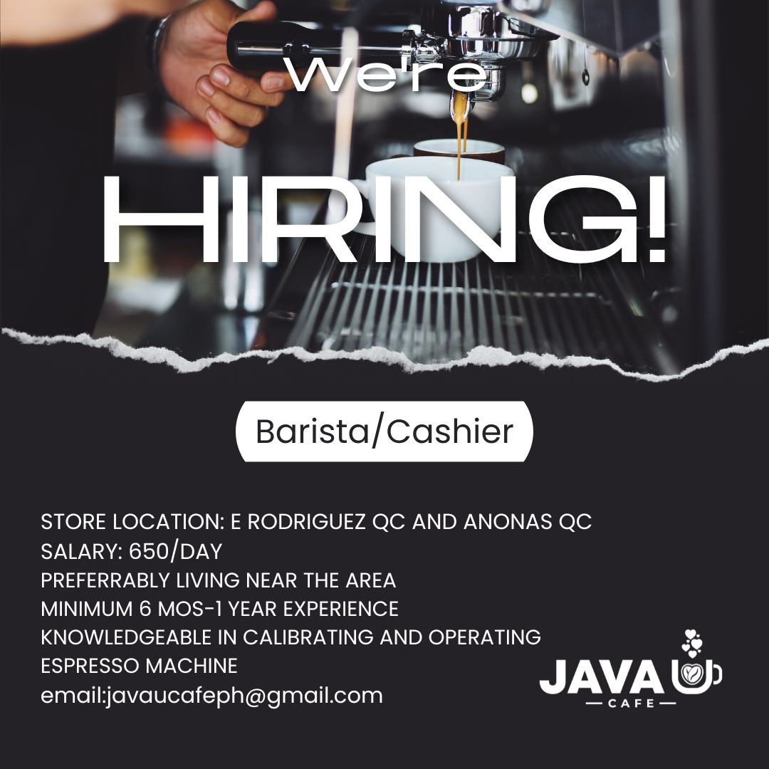 Java U Cafe - E. Rodriguez job hiring image