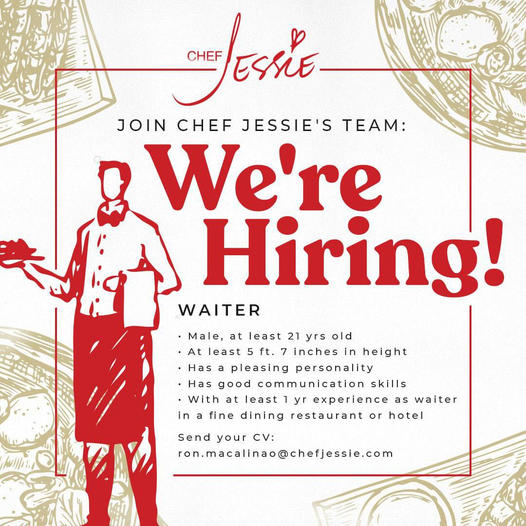 Chef Jessie Place and Catering Services job hiring image